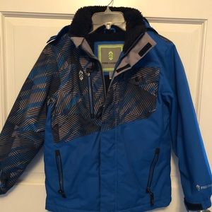 Boys Free Country Winter Coat Jacket 7/8 M Blue